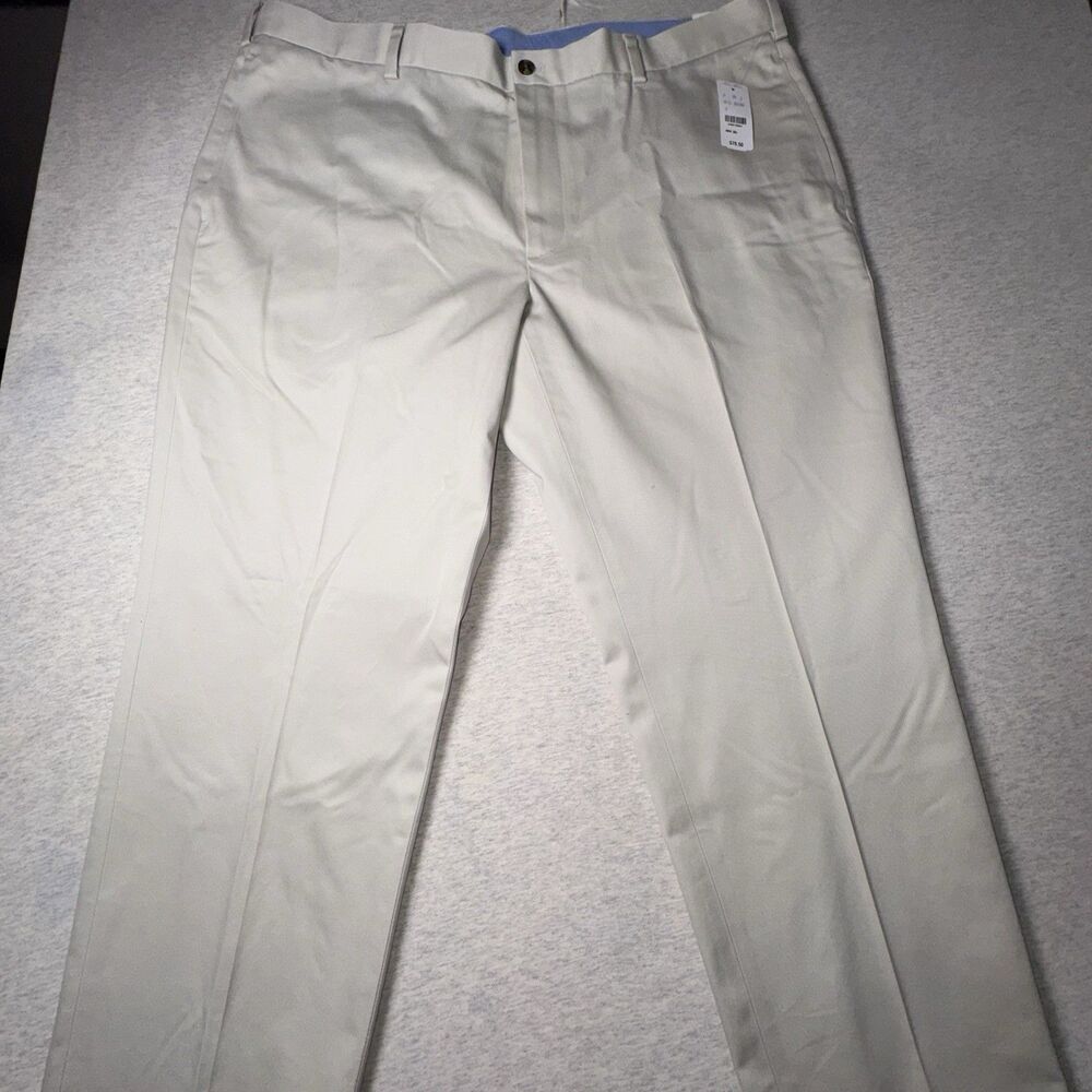 Brooks Brothers Lightweight Advantage Chino Pants 40W Beige Cotton Twill